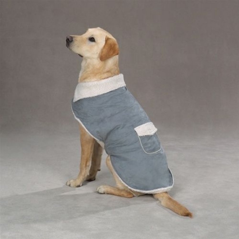 NWT Large Zack&Zoey Sherpa Jacket Gray Suede Like